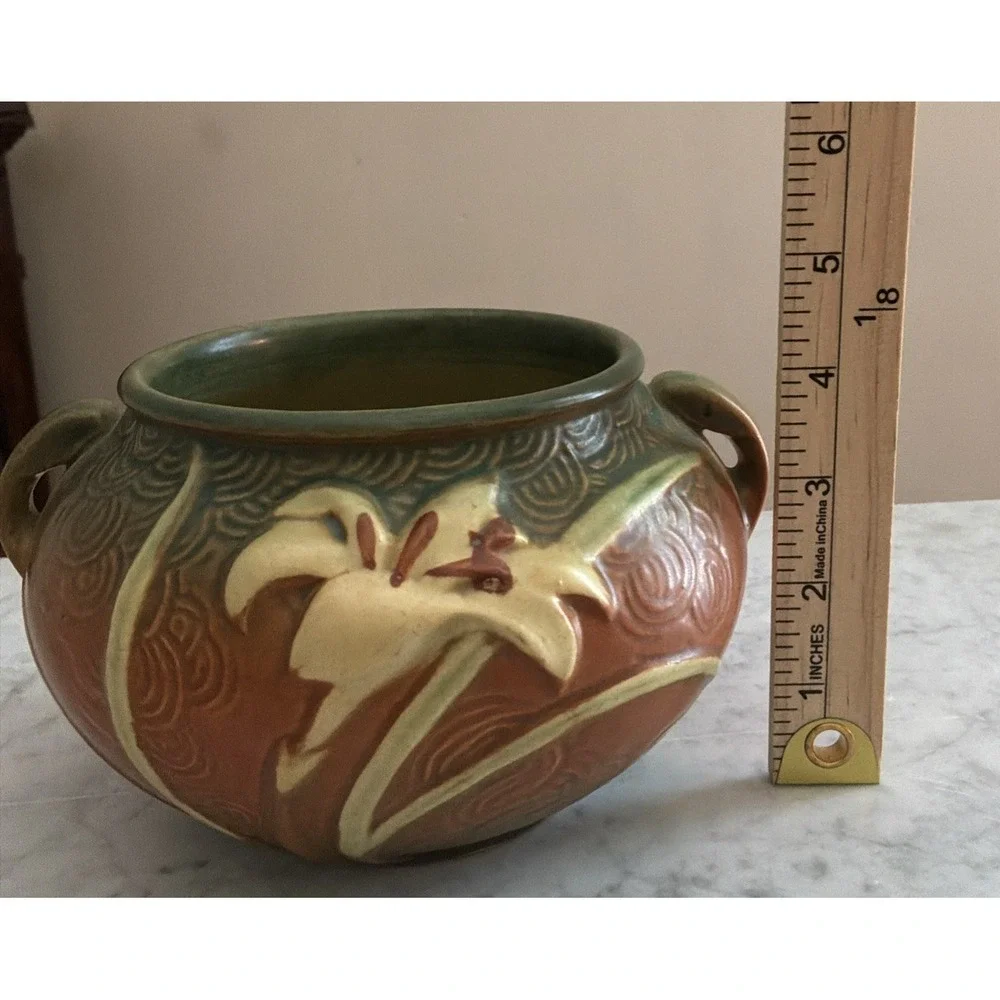 Roseville Pottery Bowl USA Zephyr Lily Jardiniere Bowl Excellent Condition
